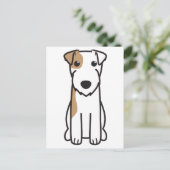 Parson Russell Terrier Dog Cartoon Briefkaart (Staand voorkant)