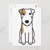 Parson Russell Terrier Dog Cartoon Briefkaart (Voorkant / Achterkant)