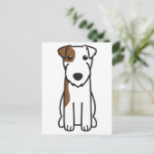 Parson Russell Terrier Dog Cartoon Briefkaart (Staand voorkant)