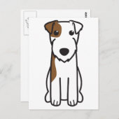 Parson Russell Terrier Dog Cartoon Briefkaart (Voorkant / Achterkant)