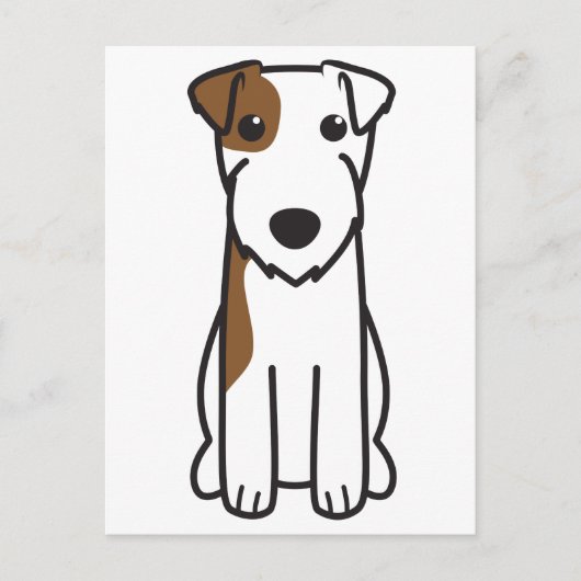Parson Russell Terrier Dog Cartoon Briefkaart (Voorkant)