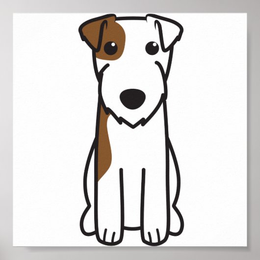 Parson Russell Terrier Dog Cartoon Poster (Voorkant)