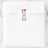 Parson Russell Terrier Dog Cartoon Ronde Sticker (Tas)
