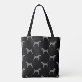 Parson Russell Terrier Dog Silhouettes Patterned Tote Bag (Achterkant)