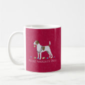 Parson Russell Terrier Feliz Naughty Dog Kerstmis Koffiemok (Links)