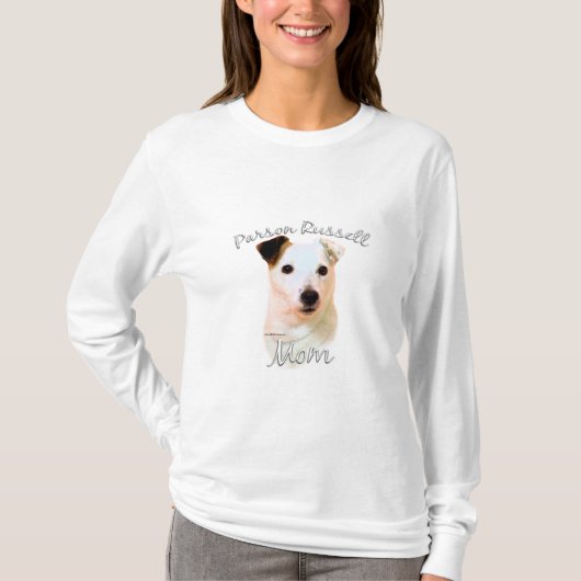 Parson Russell Terrier (glad) mam 2 T-shirt (Voorkant)