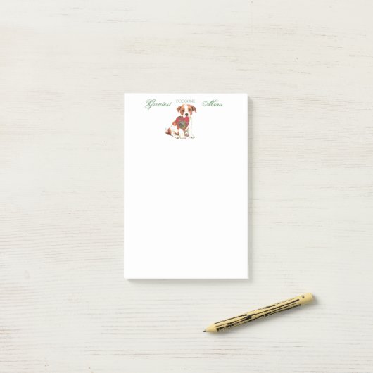Parson Russell Terrier Heart mama Post-it® Notes (Op bureau)