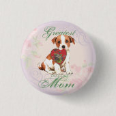 Parson Russell Terrier Heart mama Ronde Button 3,2 Cm (Voorkant)