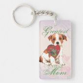 Parson Russell Terrier Heart mama Sleutelhanger (Voorkant)