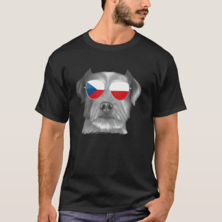Parson Russell Terrier Hond Tsjechische vlag Zonne T-shirt