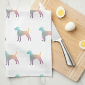 Parson Russell Terrier Hondenras Geo Pastel Theedoek (Quarter Fold)