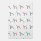 Parson Russell Terrier Hondenras Geo Pastel Theedoek (Verticaal)