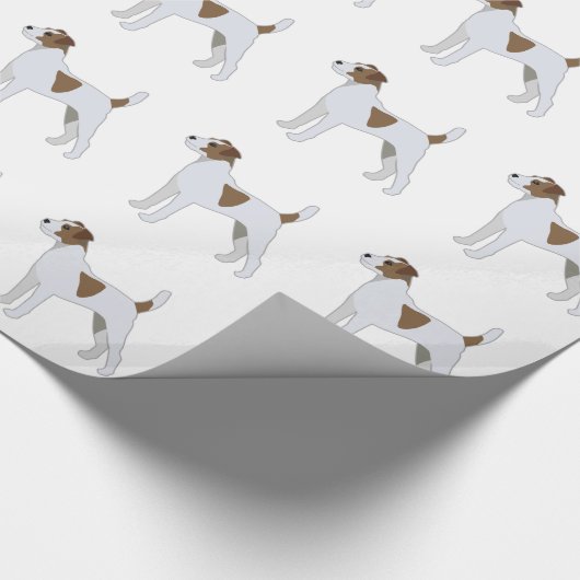 Parson Russell Terrier Hondenras Illustration Cadeaupapier (Hoek)