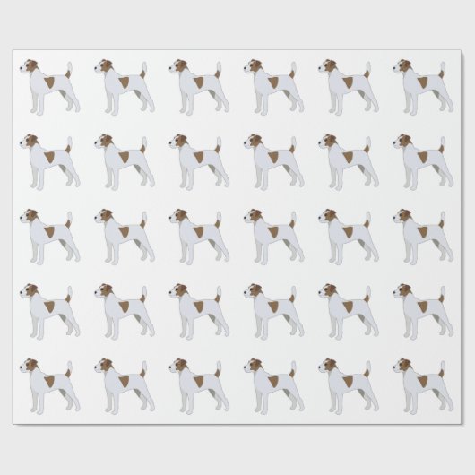 Parson Russell Terrier Hondenras Illustration Cadeaupapier (Vlak)