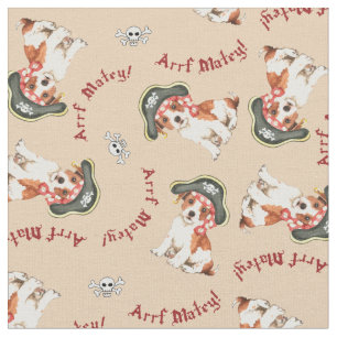 Parson Russell Terrier Pirate Fabric Stof