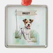 Parson Russell Terrier-waterverf gepersonaliseerde