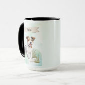 Parson Russell Terrier Waterverf Gepersonaliseerde Mok (Voorkant links)