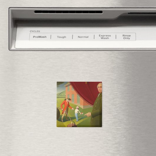 Parson Weems' Fable, 1939, van Grant Wood Magneet (Insitu (Vaatwasser))