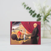 Parson Weem's Fable, mooie kunst van Grant Wood Briefkaart (Staand voorkant)
