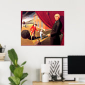 Parson Weem's Fable, mooie kunst van Grant Wood, Poster (Thuiskantoor)