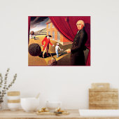 Parson Weem's Fable, mooie kunst van Grant Wood, Poster (Keuken)