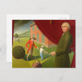 Parson Weems' Fable van Grant Wood Feestdagenkaart (Voorkant / Achterkant)