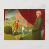 Parson Weems' Fable van Grant Wood Feestdagenkaart (Voorkant)