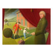 Parson Weems' Fable van Grant Wood Foto Afdruk (Voorkant)