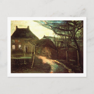 Parsonage bij Nuenen door Moonlight, Vincent van G Briefkaart