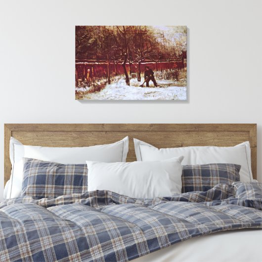 Parsonage Garden bij Nuenen door Vincent van Gogh Canvas Afdruk (Insitu (Slaapkamer))