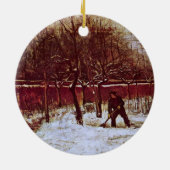 Parsonage Garden bij Nuenen door Vincent van Gogh Keramisch Ornament (Achterkant)