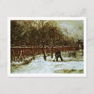 Parsonage Garden in sneeuw (F194)Van Gogh Fine Art Briefkaart