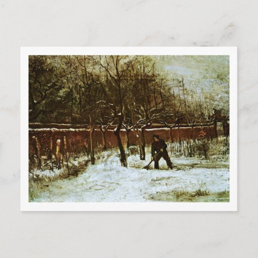 Parsonage Garden in sneeuw (F194)Van Gogh Fine Art Briefkaart (Voorkant)