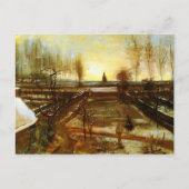 Parsonage Garden in sneeuw (F67) Van Gogh Fine Art Briefkaart (Voorkant)