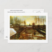 Parsonage Garden in sneeuw (F67) Van Gogh Fine Art Briefkaart (Voorkant / Achterkant)