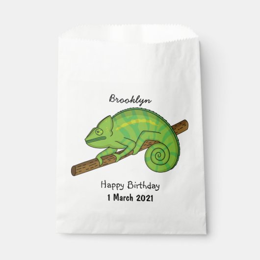 Parson's chameleon illustratie bedankzakje (Voorkant)