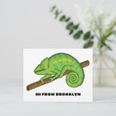 Parson's chameleon illustratie briefkaart (Staand voorkant)