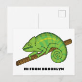 Parson's chameleon illustratie briefkaart (Voorkant / Achterkant)