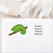 Parson's chameleon illustratie etiket (Insitu)