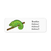 Parson's chameleon illustratie etiket (Voorkant)