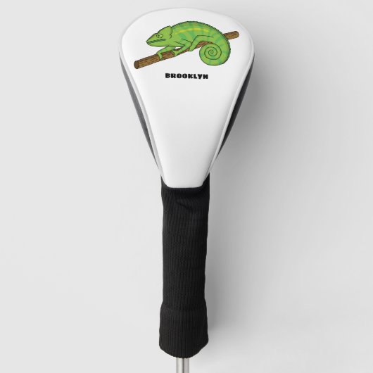 Parson's chameleon illustratie golfheadcover (Voorkant)