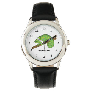 Parson's chameleon illustratie horloge