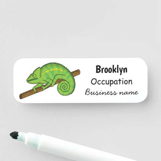 Parson's chameleon illustratie naamplaatje (In situ)