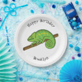 Parson's chameleon illustratie papieren bordje (Feest)
