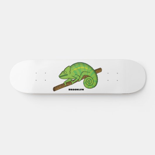 Parson's chameleon illustratie persoonlijk skateboard (Horizontaal)