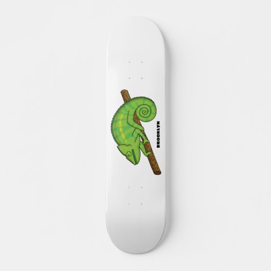 Parson's chameleon illustratie persoonlijk skateboard (Voorkant)