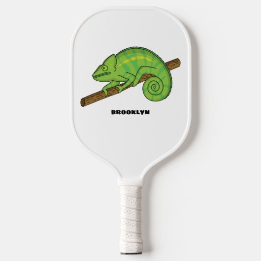 Parson's chameleon illustratie pickleball paddle (Voorkant)