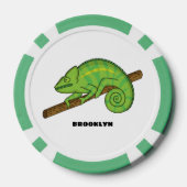 Parson's chameleon illustratie poker chips (Achterkant)