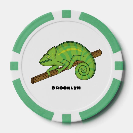 Parson's chameleon illustratie poker chips (Voorkant)