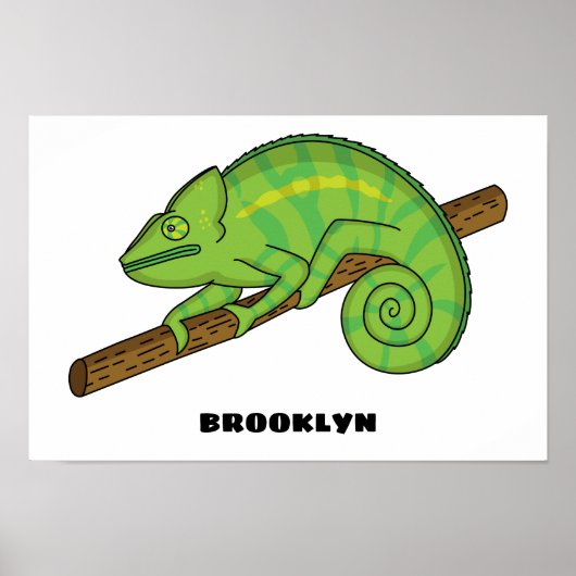 Parson's chameleon illustratie poster (Voorkant)